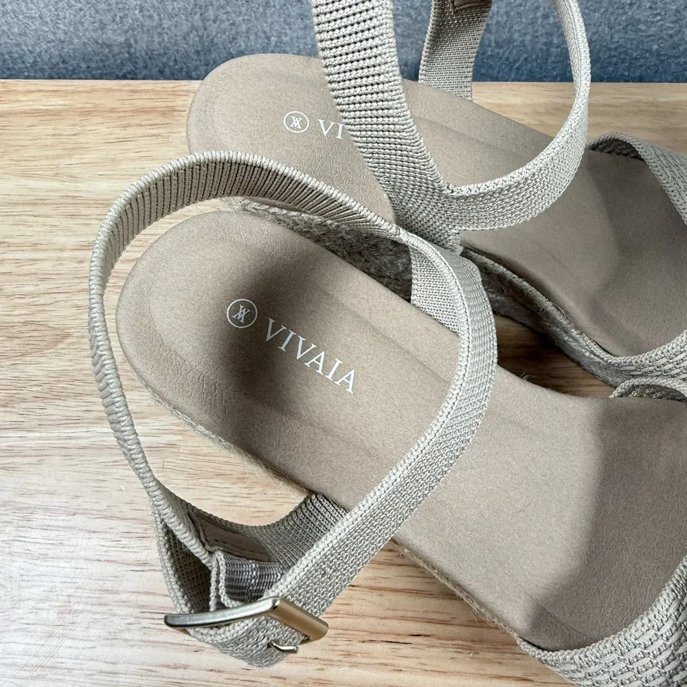 Vivaia Sally Pro Round-toe Wedge Espadrille Sandals Womens 40 US 9